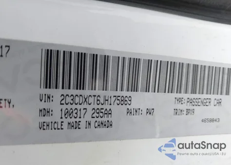 2018 Dodge Charger R/T Rwd из США, поврежденный, VIN 2C3CDXCT6JH175869